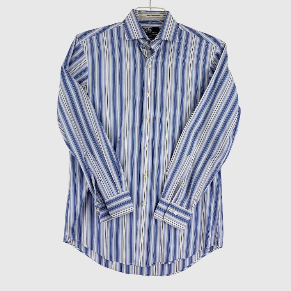 Polo Ralph Lauren Regent Custom Fit Striped Button-Down Shirt Size 15 1/2 -32/33